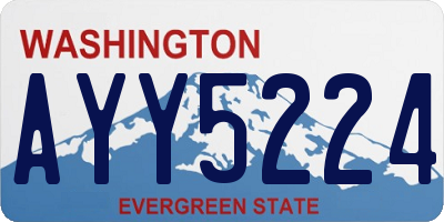 WA license plate AYY5224