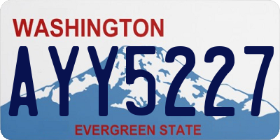 WA license plate AYY5227