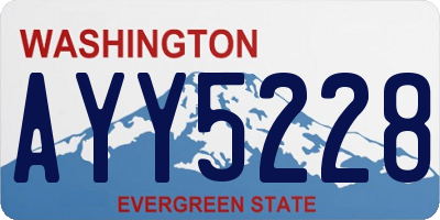 WA license plate AYY5228