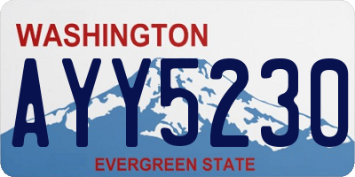 WA license plate AYY5230