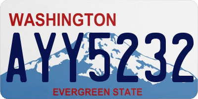 WA license plate AYY5232