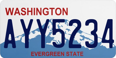 WA license plate AYY5234