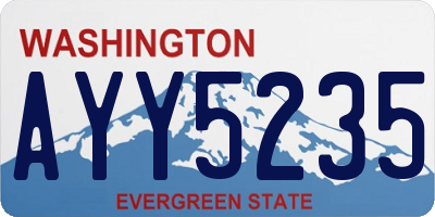 WA license plate AYY5235