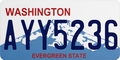 WA license plate AYY5236