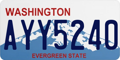 WA license plate AYY5240