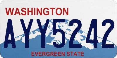 WA license plate AYY5242