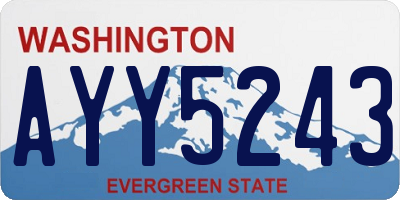 WA license plate AYY5243