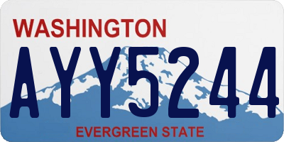 WA license plate AYY5244