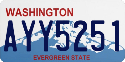 WA license plate AYY5251