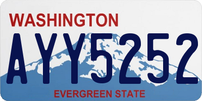 WA license plate AYY5252