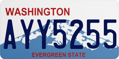 WA license plate AYY5255