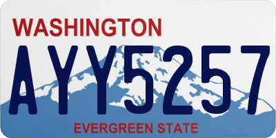 WA license plate AYY5257