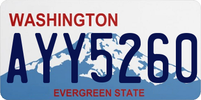 WA license plate AYY5260