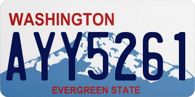 WA license plate AYY5261