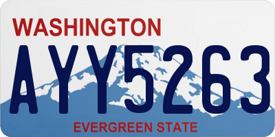 WA license plate AYY5263