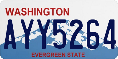 WA license plate AYY5264