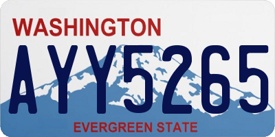 WA license plate AYY5265