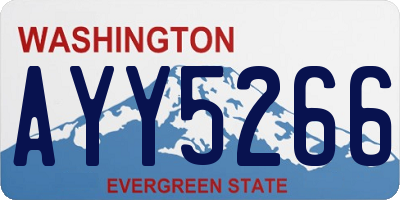 WA license plate AYY5266