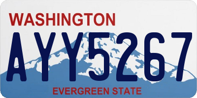 WA license plate AYY5267