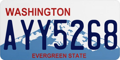 WA license plate AYY5268