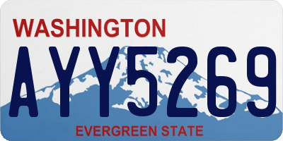 WA license plate AYY5269