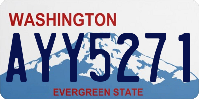 WA license plate AYY5271