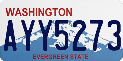 WA license plate AYY5273