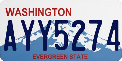 WA license plate AYY5274