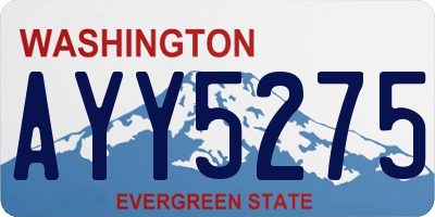 WA license plate AYY5275