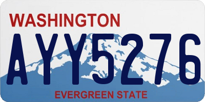 WA license plate AYY5276