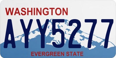 WA license plate AYY5277