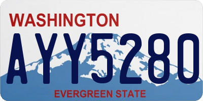 WA license plate AYY5280