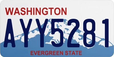 WA license plate AYY5281