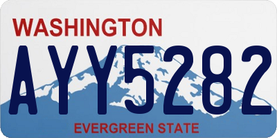 WA license plate AYY5282