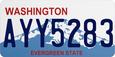 WA license plate AYY5283