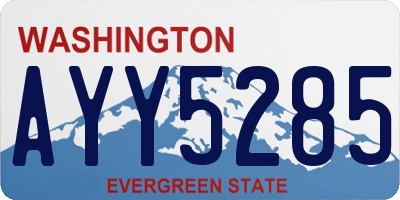 WA license plate AYY5285