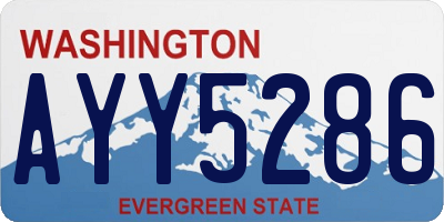 WA license plate AYY5286