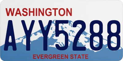 WA license plate AYY5288