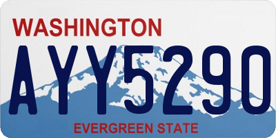 WA license plate AYY5290