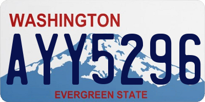 WA license plate AYY5296