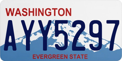 WA license plate AYY5297