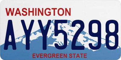 WA license plate AYY5298