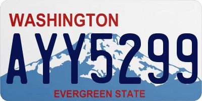 WA license plate AYY5299