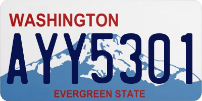 WA license plate AYY5301