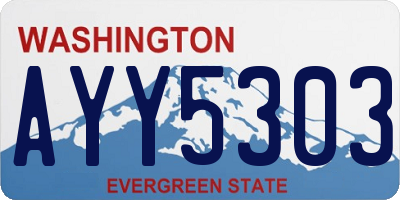 WA license plate AYY5303