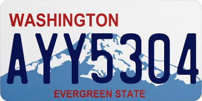 WA license plate AYY5304