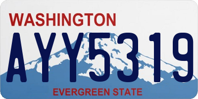 WA license plate AYY5319