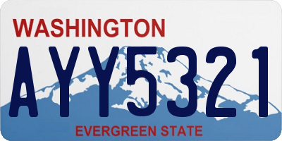 WA license plate AYY5321