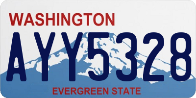 WA license plate AYY5328