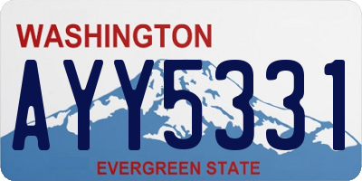 WA license plate AYY5331